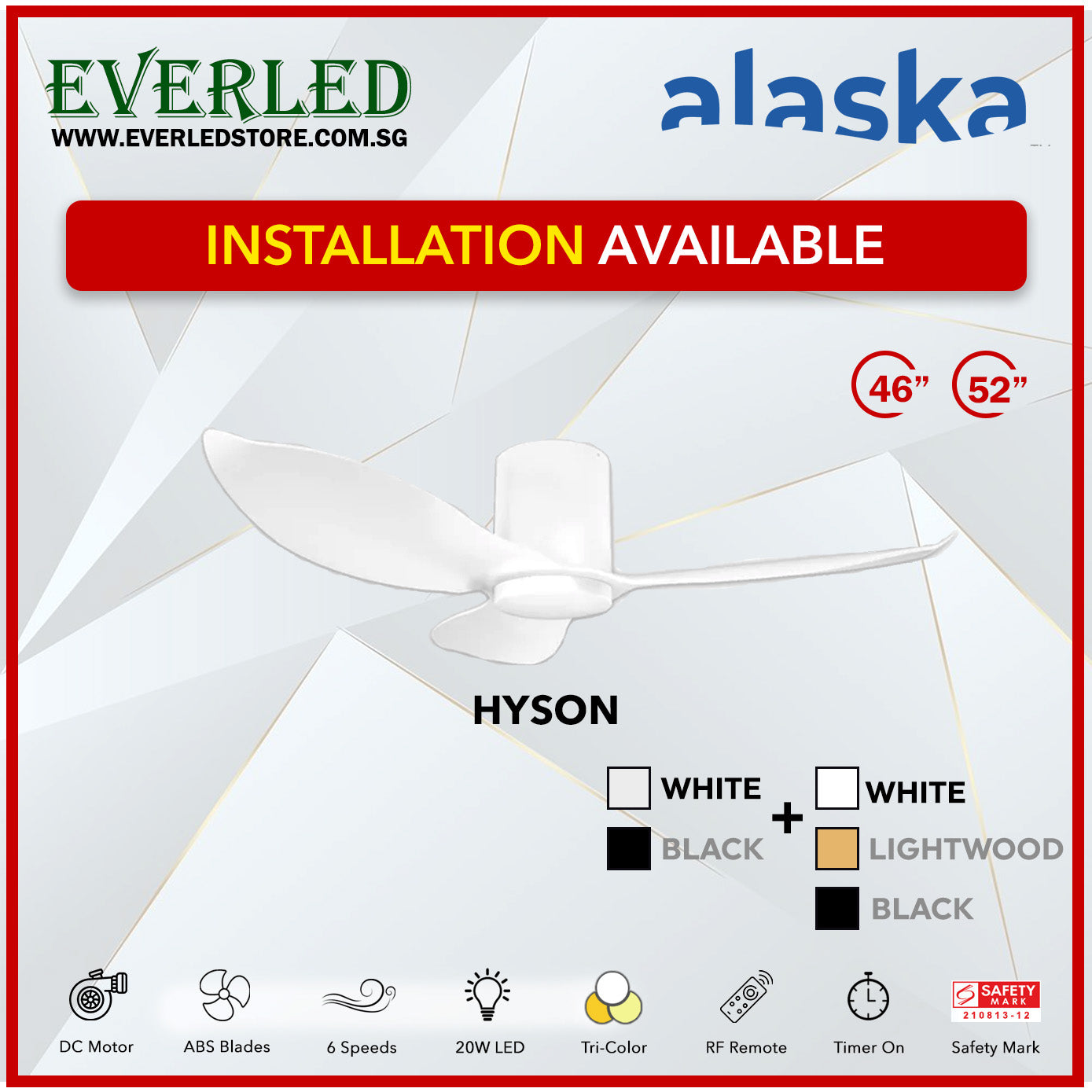 Alaska DC Hyson 46"/52" (Inverter DC Fan)