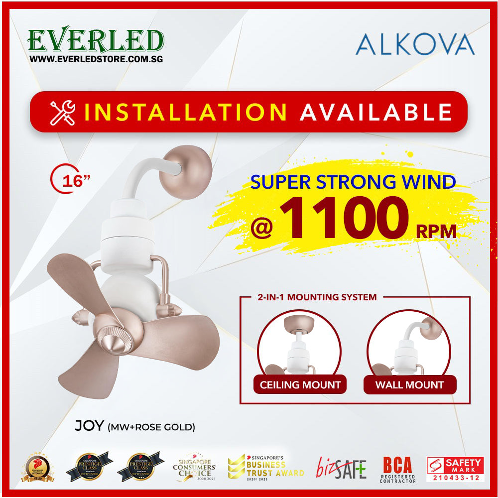 *INSTALLATION AVAILABLE* Alpha Joy 16" 8 Speeds DC Corner Fan (STRONG WIND)