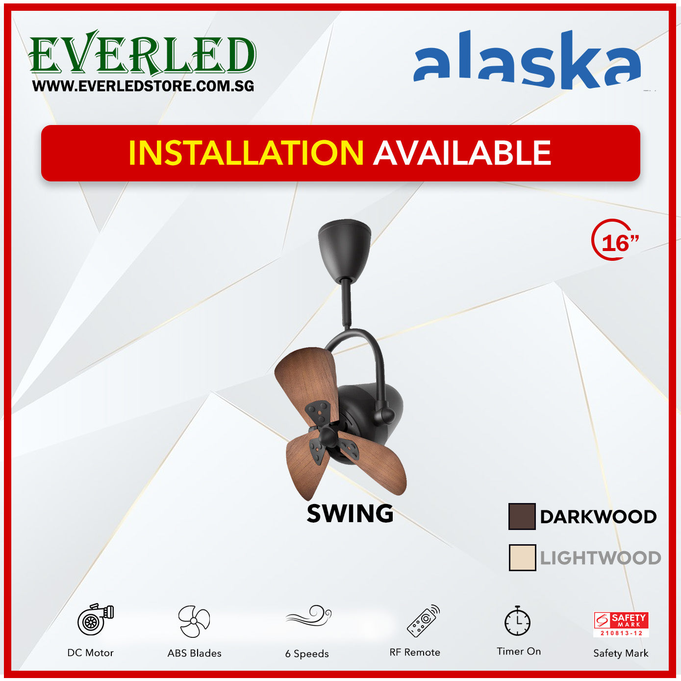 Alaska DC Swing 13" (Inverter DC Fan)
