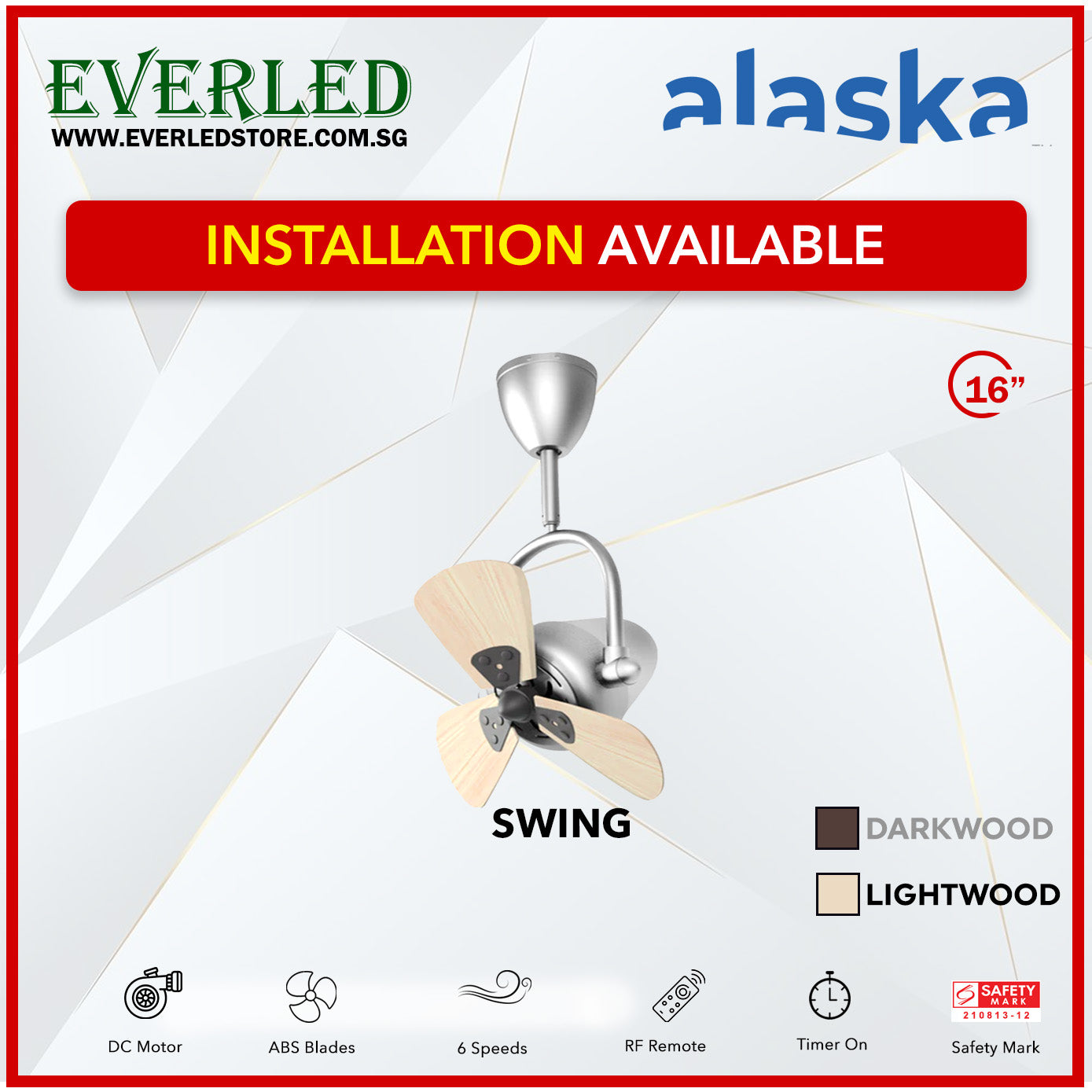 Alaska DC Swing 13" (Inverter DC Fan)