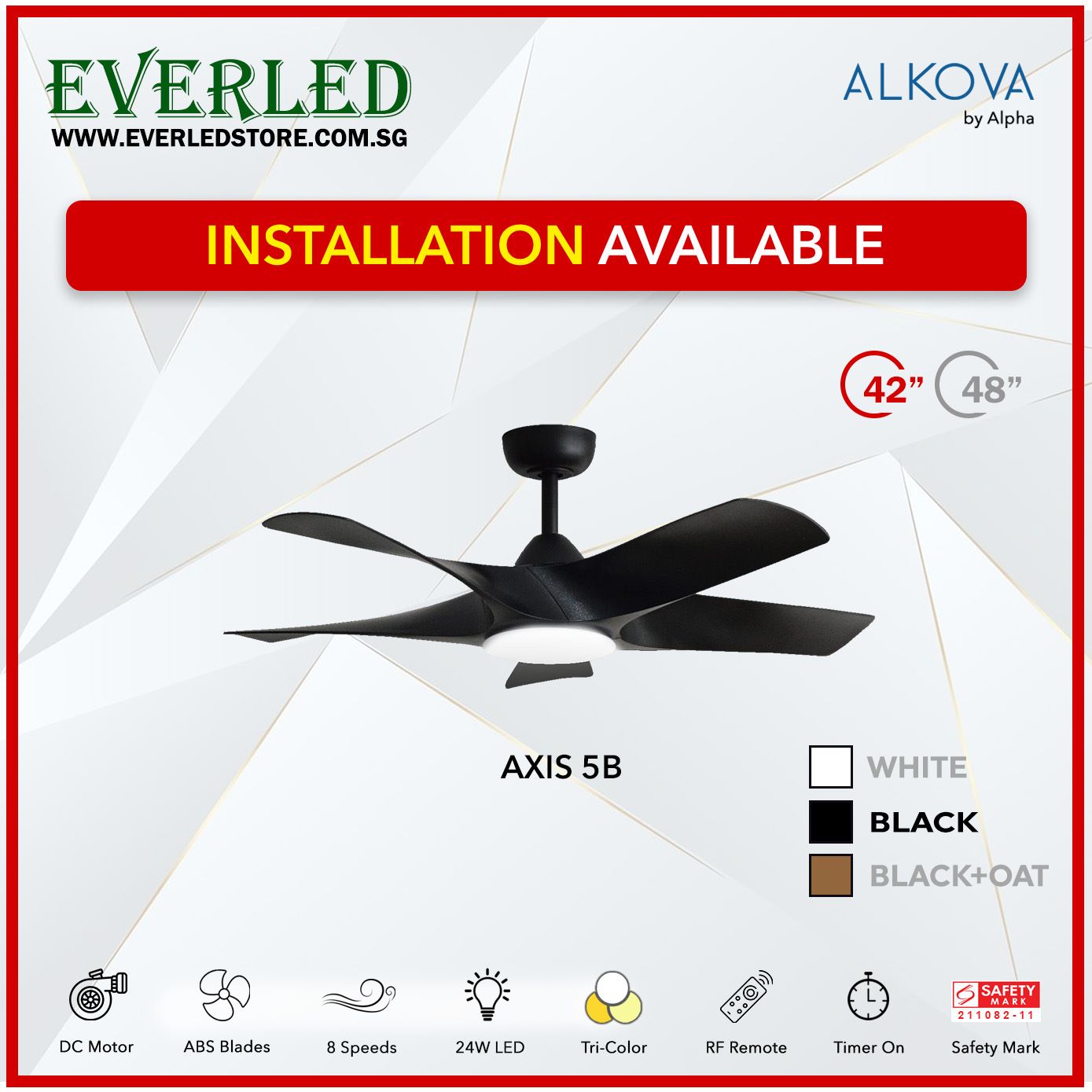 Alpha Alkova Axis 5BL 42 / 48 inch (LED)