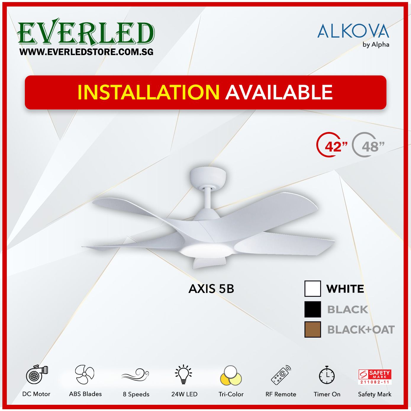 Alpha Alkova Axis 5BL 42 / 48 inch (LED)