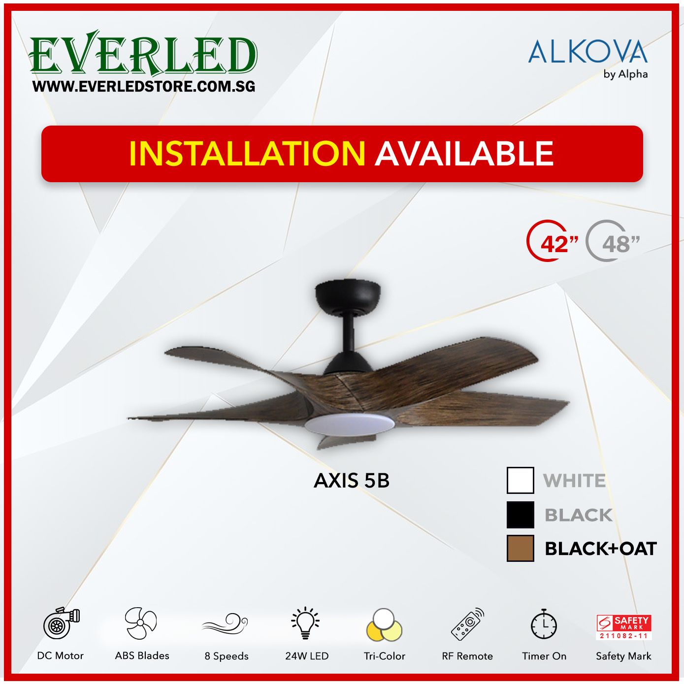 Alpha Alkova Axis 5BL 42 / 48 inch (LED)