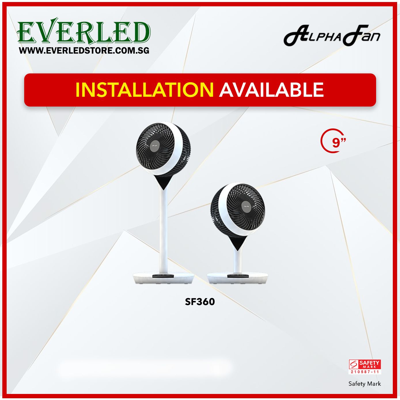 Alpha DC 2 IN1 STAND FAN 360 (12 Speeds Inverter DC Stand Fan)