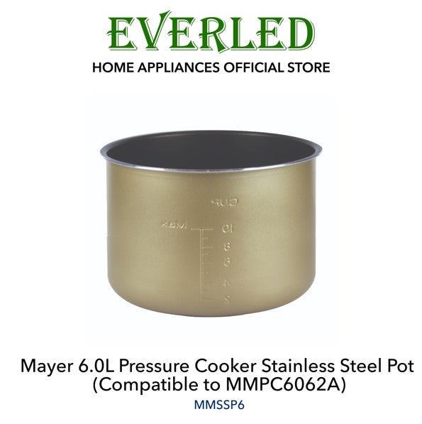 MAYER 6L Pressure Cooker Stainless Steel Pot Compatible to MMPC6062A MMSSP6