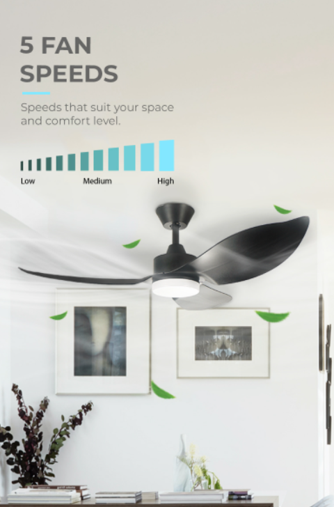 Mistral D'fan DC Space 46" with LED tri-color (Inverter DC Fan)