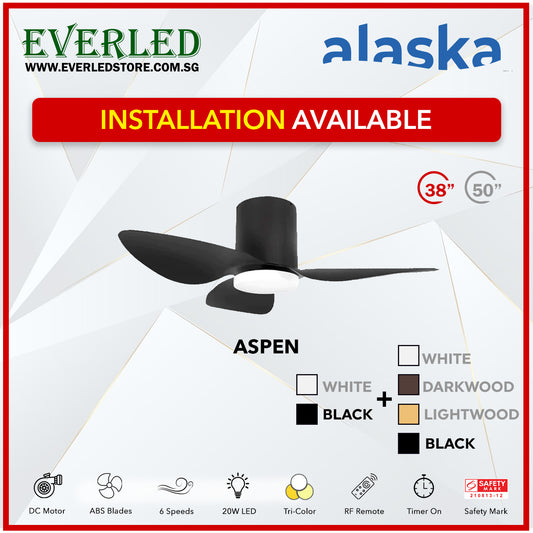 Alaska DC Aspen III 38"/50" (Inverter DC Fan) with Samsung dimmable light kit