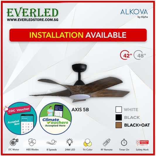 *STANDARD INSTALLATION* Alpha Alkova Axis 5BL 42 / 48 / 56 inch (LED) *CDC & Climate Voucher Accepted In Showroom*