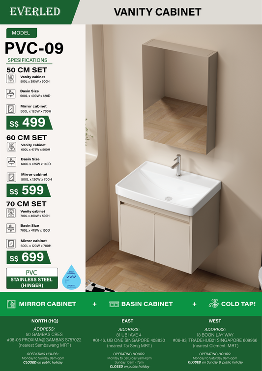 *(Vanity Cabinet)* Everled PVC-09 - FREE DELIVERY