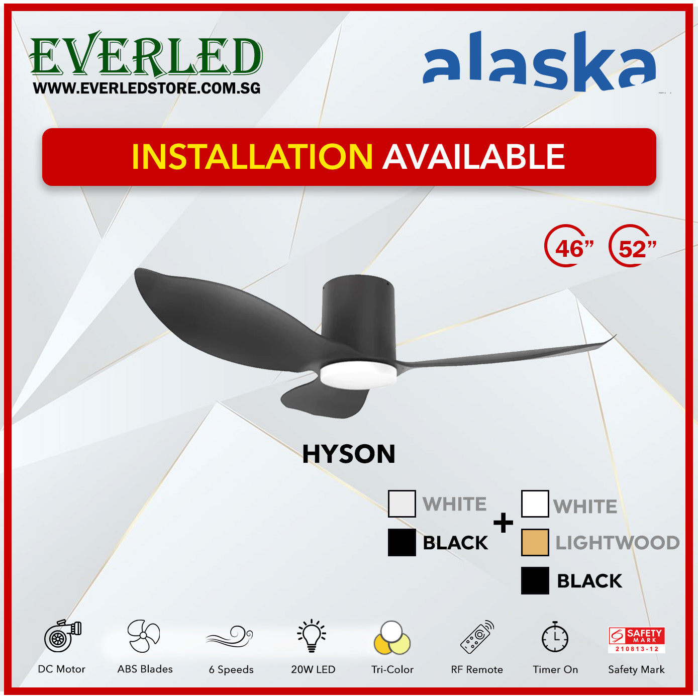 Alaska DC Hyson 46"/52" (Inverter DC Fan)