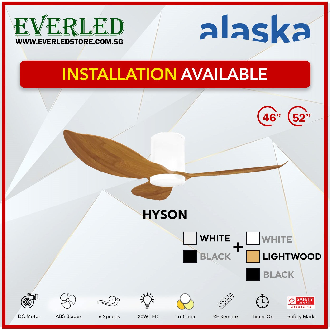 Alaska DC Hyson 46"/52" (Inverter DC Fan)