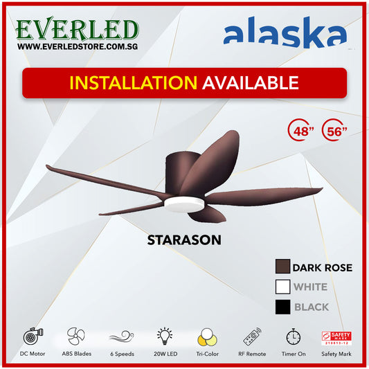 Alaska DC Starason III 48"/56" (Inverter DC Fan) with Samsung dimmable light kit