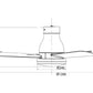 KDK DC Fan U48FP (3 Blades 48" inch with LED Light)