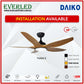 *FREE INSTALLATION* Daiko DC Yuga 5 48"/60"  with Tri-color LED (Inverter DC Fan)