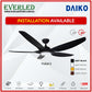 *FREE INSTALLATION* Daiko DC Yuga 5 48"/60"  with Tri-color LED (Inverter DC Fan)