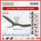 *FREE INSTALLATION* Daiko DC Yuga 3X 42"/52"  with DIMMABLE Tri-color LED (Inverter DC Fan) *CDC & Climate Voucher Accepted in Showroom*