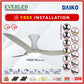 *FREE INSTALLATION* Daiko DC Yuga 3X 42"/52"  with DIMMABLE Tri-color LED (Inverter DC Fan) *CDC & Climate Voucher Accepted in Showroom*