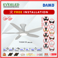 *FREE INSTALLATION* Daiko DC Yuga 5X 48"/60"  with DIMMABLE Tri-color LED (Inverter DC Fan) *CDC & Climate Voucher Accepted in Showroom*