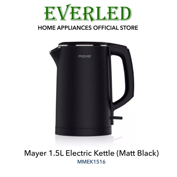 MAYER 1.5L Electric Kettle (Matt Black) [MMEK1516]