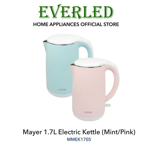 MAYER 1.7L Electric Kettle (Mint/Pink) [MMEK1705]