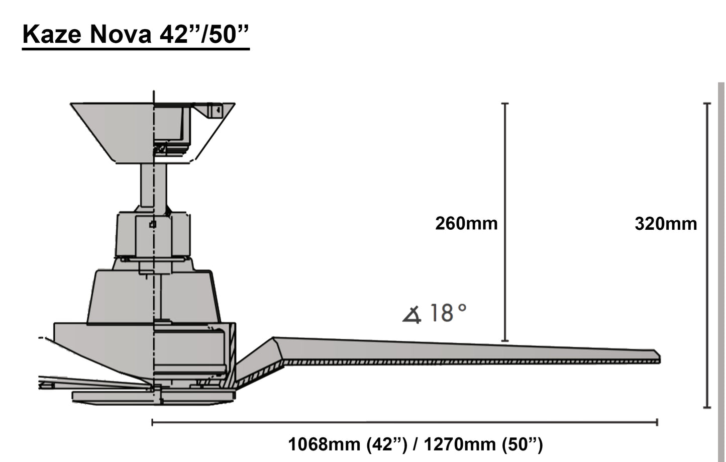 Kaze DC Nova HMS342/HMS350 42"/50" (Inverter DC Fan)