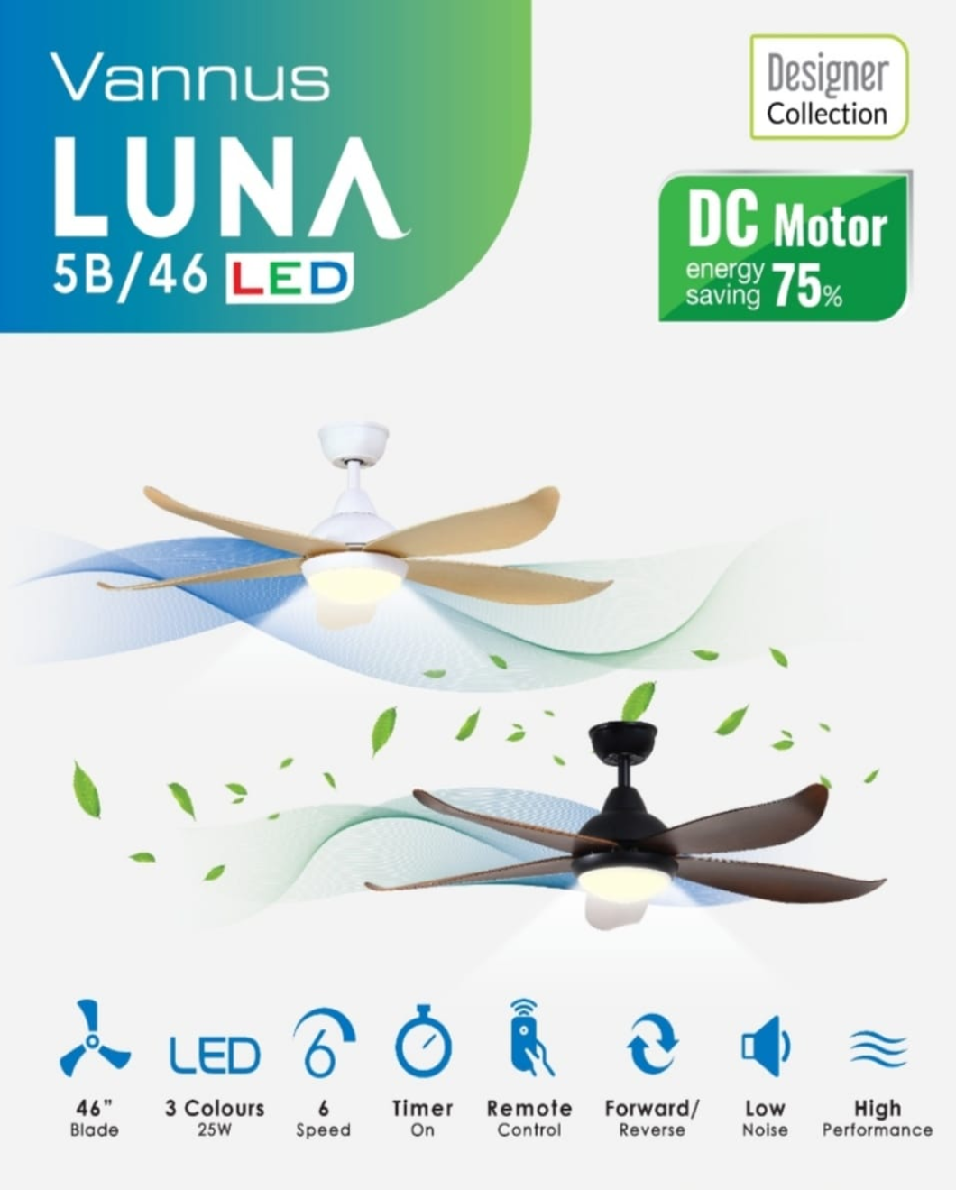 [Alpha Fan 3 Room Package] Alpha Luna 56 inch X 1 + Alpha Luna 40 or 46 inch X 2 (DC inverter fan)