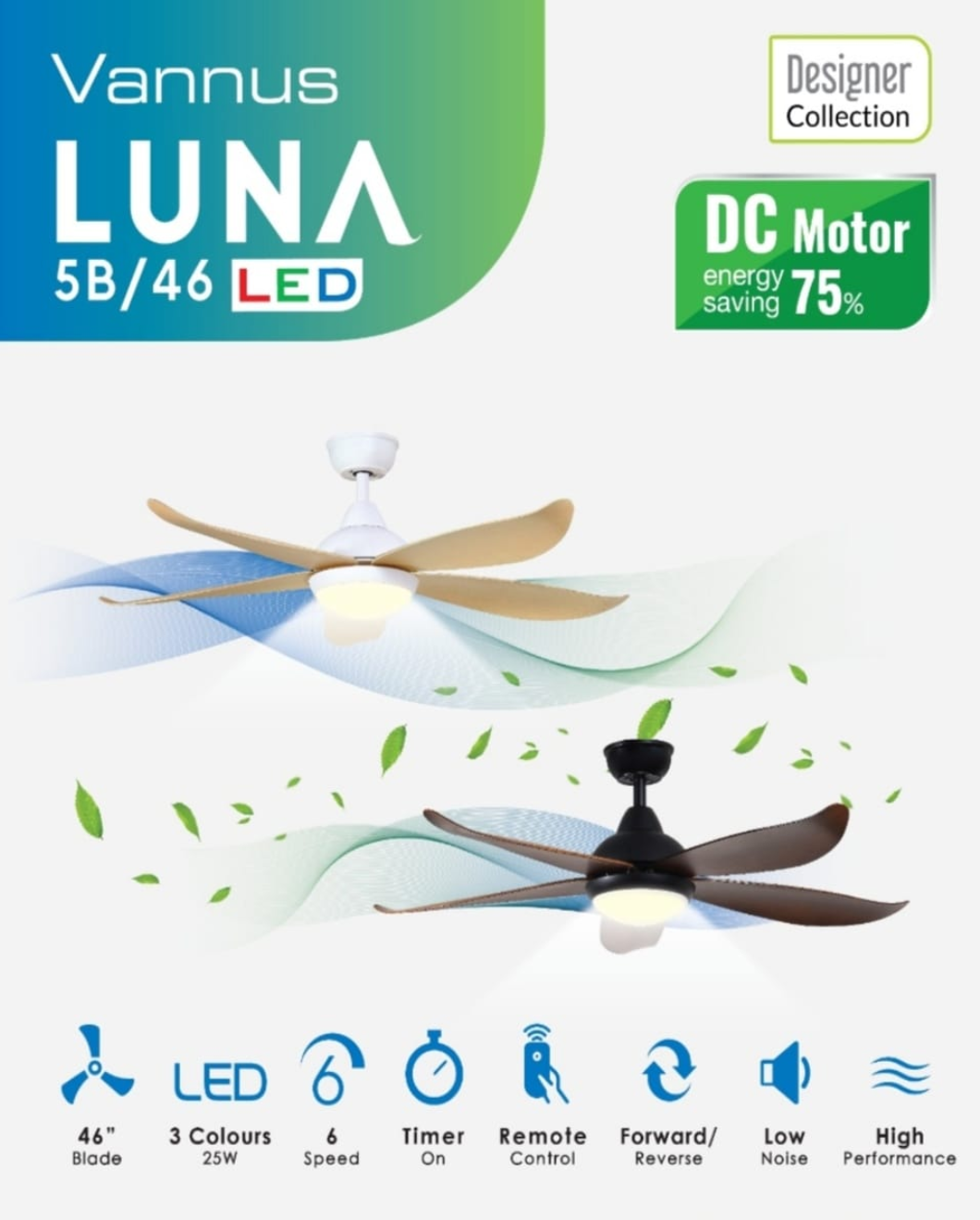 [Alpha Fan 4 Room Package] Alpha Luna 56 inch X 1 + Alpha Luna 40 or 46 inch X 3 (DC inverter fan)