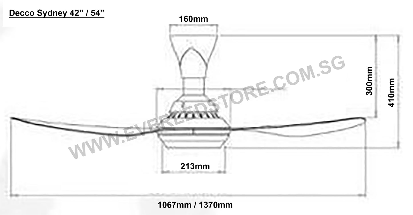 Decco DC Sydney 42"/54" (Inverter DC Fan)