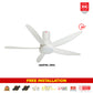 (Ready Stock) KDK DC Fan U60FW (5 Blades 60" inch with LED Light)